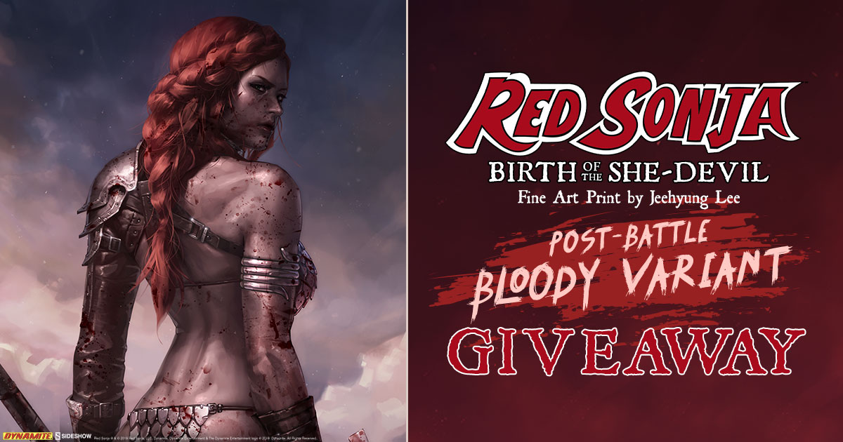 Red Sonja: Birth of the She-Devil Post-Battle Bloody Variant Fine Art Print Giveaway