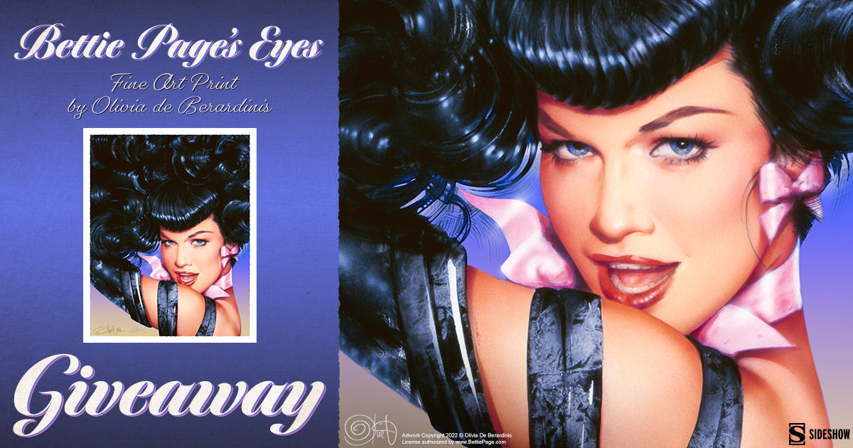 Bettie Page's Eyes Fine Art Print Giveaway