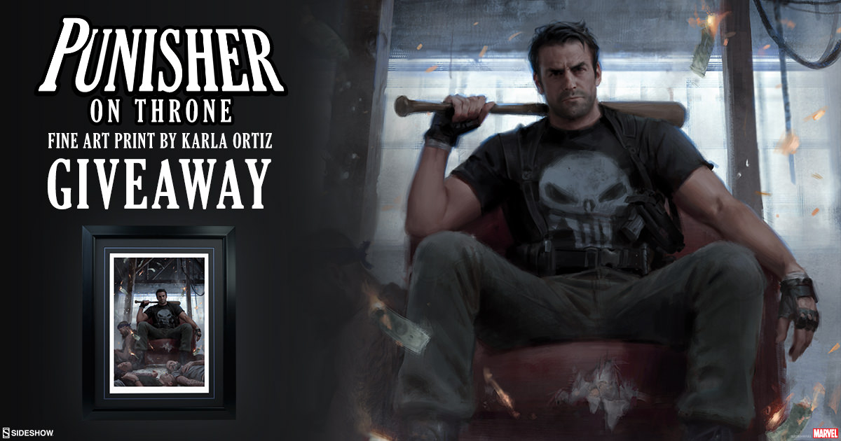 The Punisher on Throne Fine Art Print Giveaway