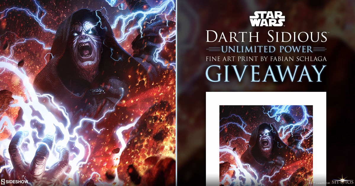 Darth Sidious Unlimited Power Print Giveaway