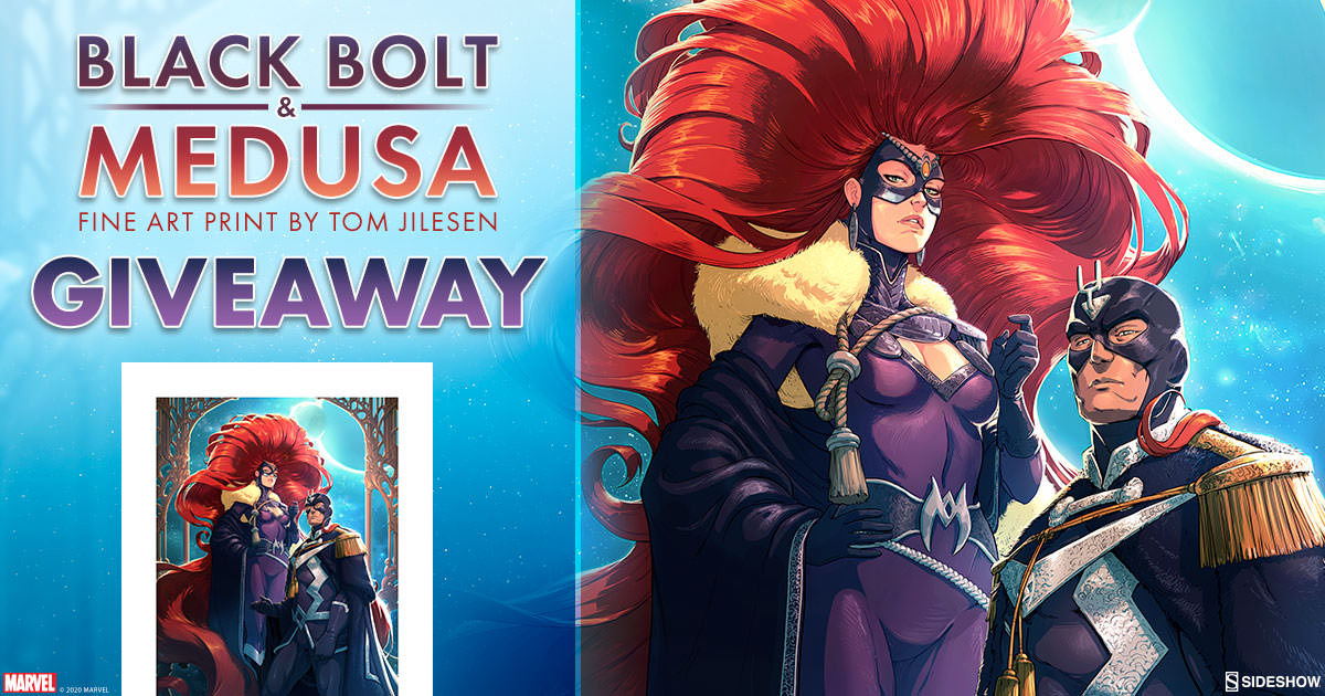 Black Bolt & Medusa Fine Art Print Giveaway