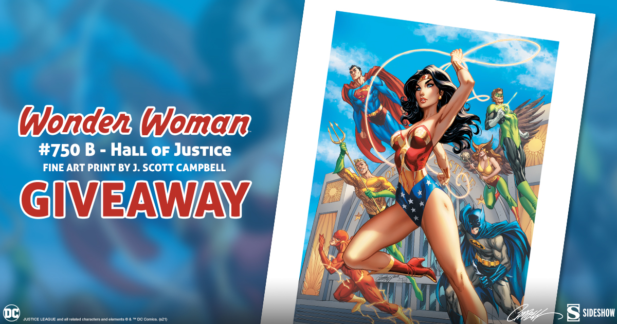 Wonder Woman #750 B - Hall of Justice Fine Art Print Giveaway
