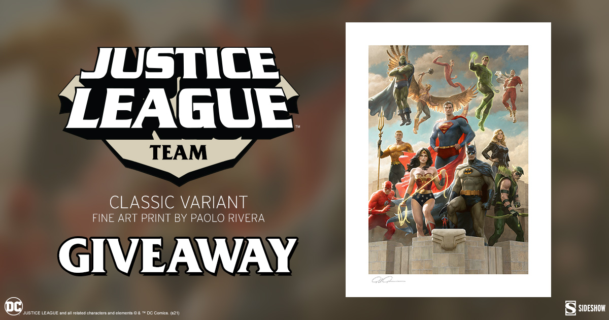 Justice League Team (Classic Variant) Fine Art Print Giveaway