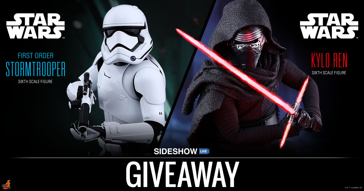Livestream Kylo Ren and Stormtrooper Giveaway