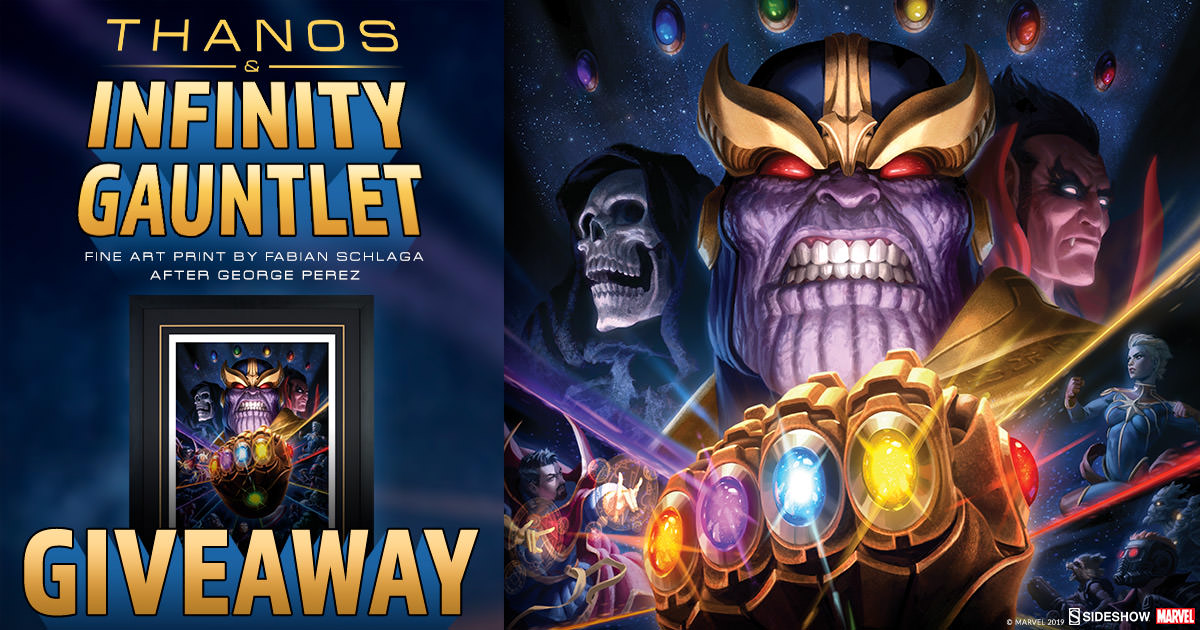 Thanos & Infinity Gauntlet Fine Art Print