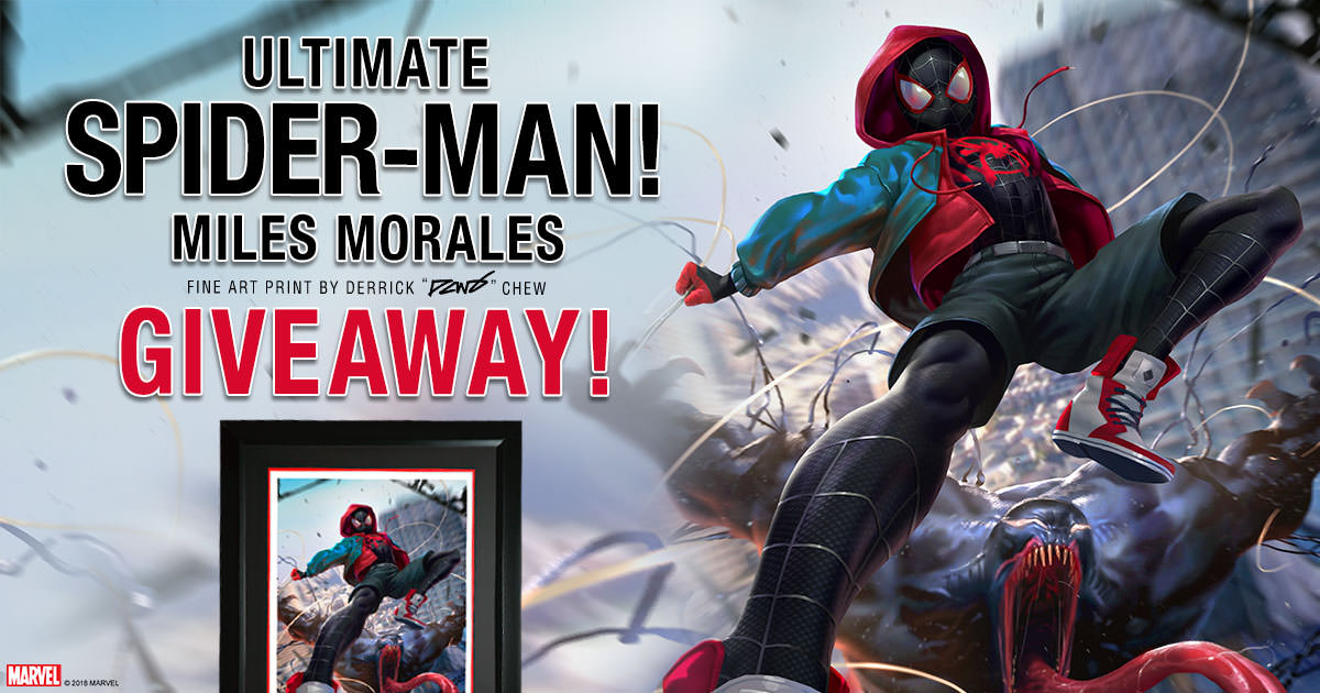 Ultimate Spider-Man Miles Morales Fine Art Print Giveaway