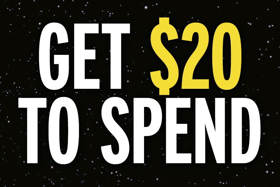 Get $20 off when you sign up