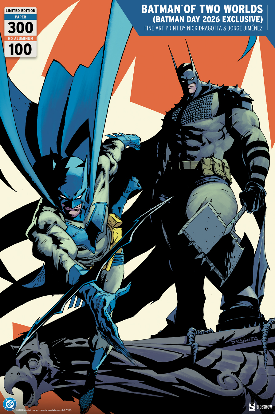 Batman of Two Worlds (Batman Day 2026 Exclusive) Fine Art Print