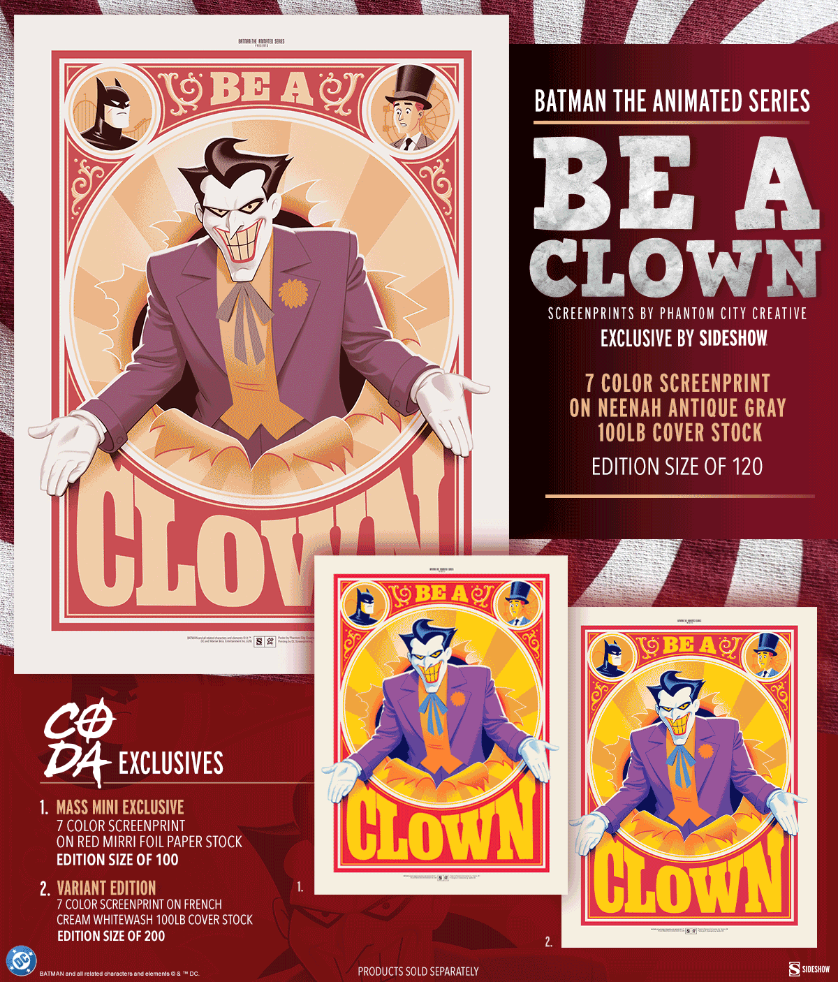 Batman The Animated Series: Be A Clown Fine Art Print