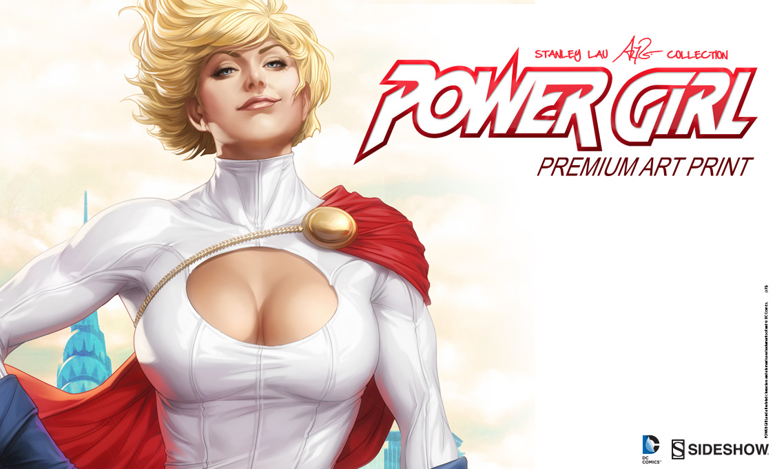 Power girl premium art print