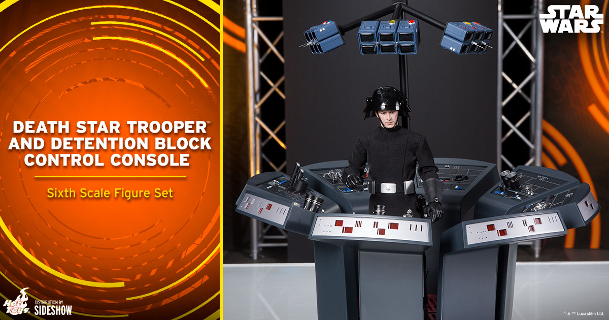 Death Star Trooper and Detention Block Control Console Sixth Scale Figure Set by Hot Toys