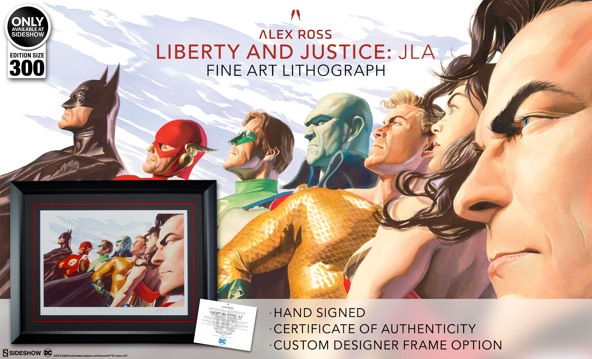 Alex Ross JLA Lithograph