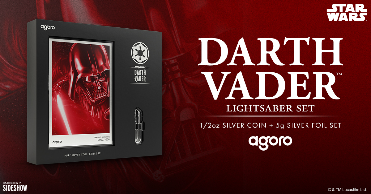 Darth Vader™ Lightsaber Collectible Set Silver Collectible