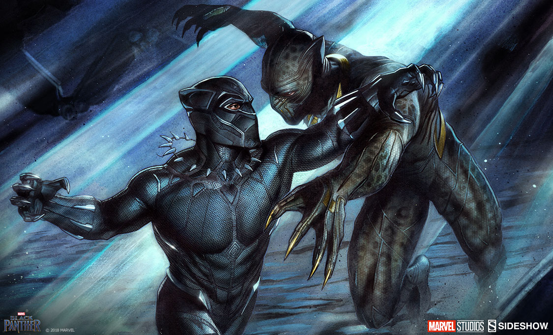 Black Panther vs Erik Killmonger Art Print