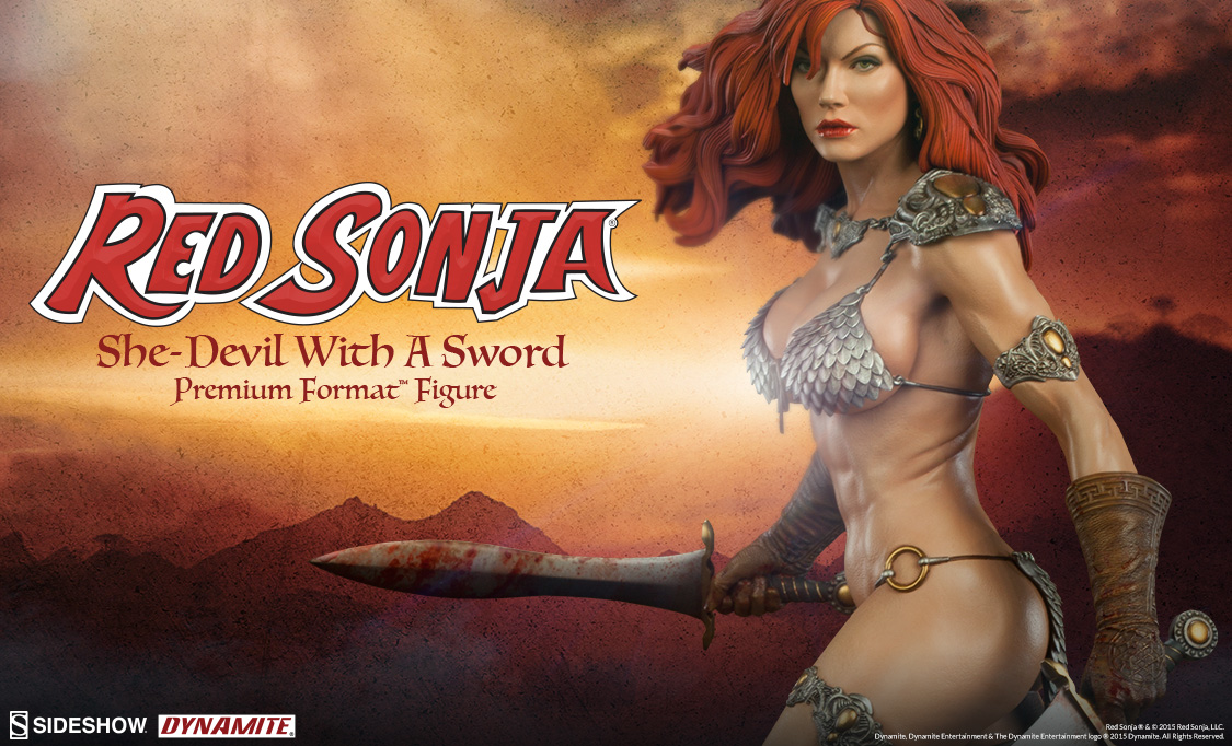 Red Sonja She-Devi with a sword