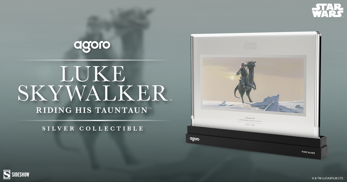 Luke Skywalker™ Riding his Tauntaun™ Silver Collectible