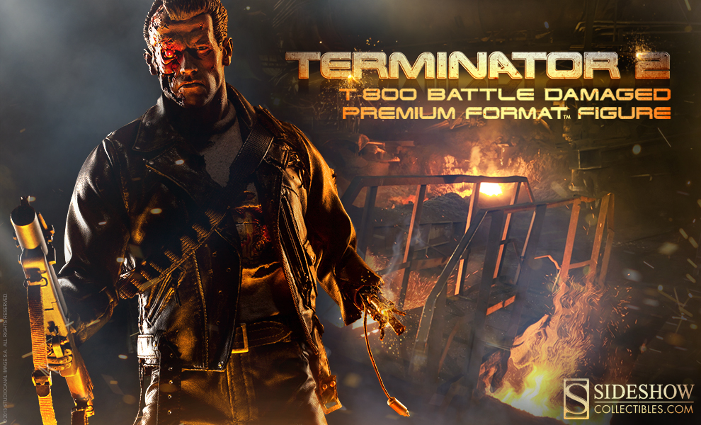 T-800 Terminator Battle Damaged Preview | Sideshow Collectibles