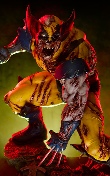 His healing factor isn’t gonna fix that ... dig into a scary super hero story with the new Wolverine: Marvel Zombies Statue.