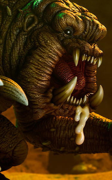 Unleash the beast in Jabba’s Palace with the new artist series Rancor Designer Collectible Figure by James Groman.