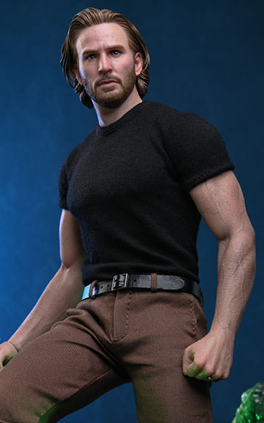 He can do this all Doomsday. Pre-order the Steve Rogers (Deluxe Version) Sixth Scale Figure by Hot Toys.