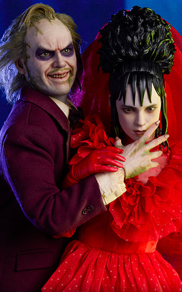 You’re invited to the ceremony of the century! The Beetlejuice and Lydia Wedding Version figures are available for pre-order now.